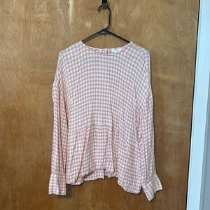 Gingham peplum top